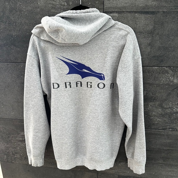 Space X Dragon Gray Zip Up Hoodie Size M - Picture 7 of 9
